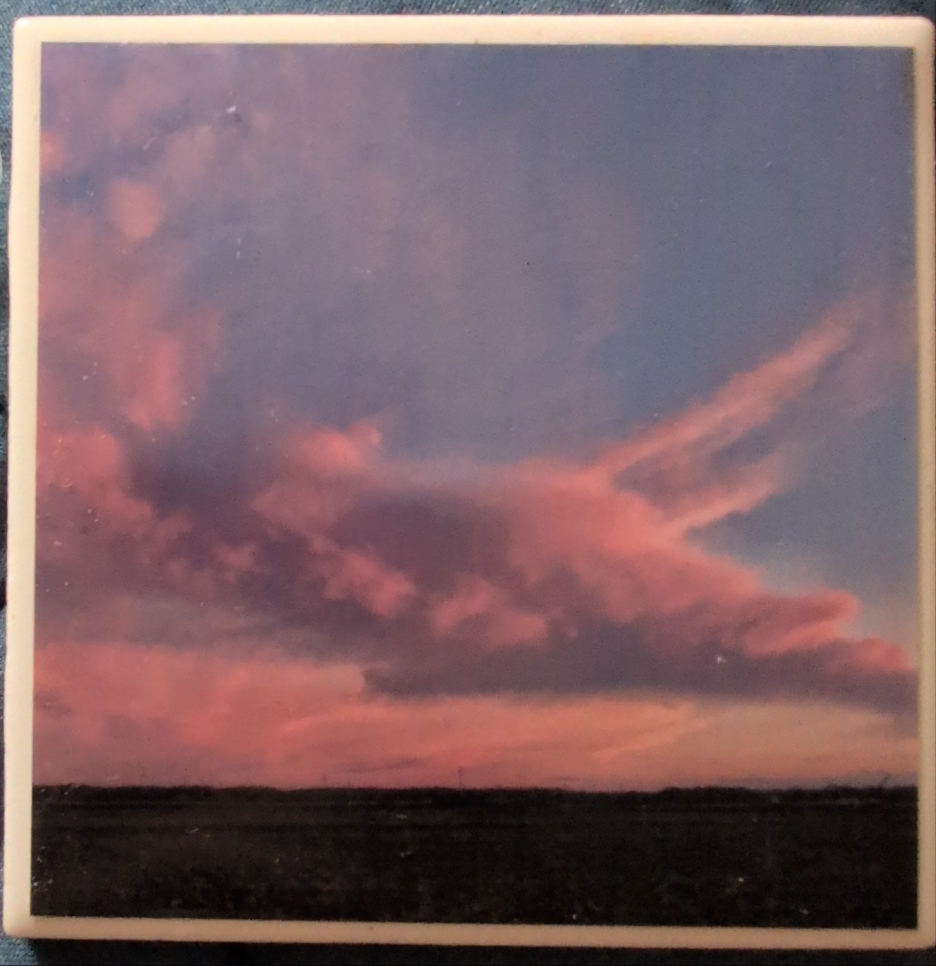 Photo Coaster pink cloud