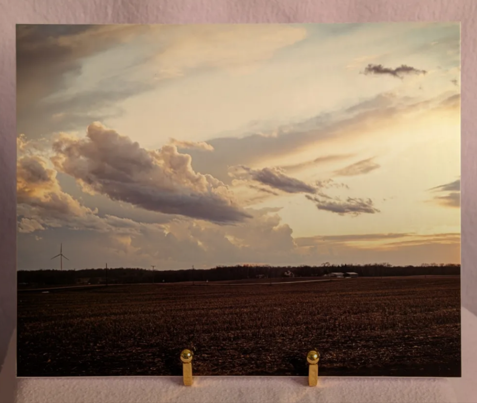 Cloudscape photograph on double weight matboard