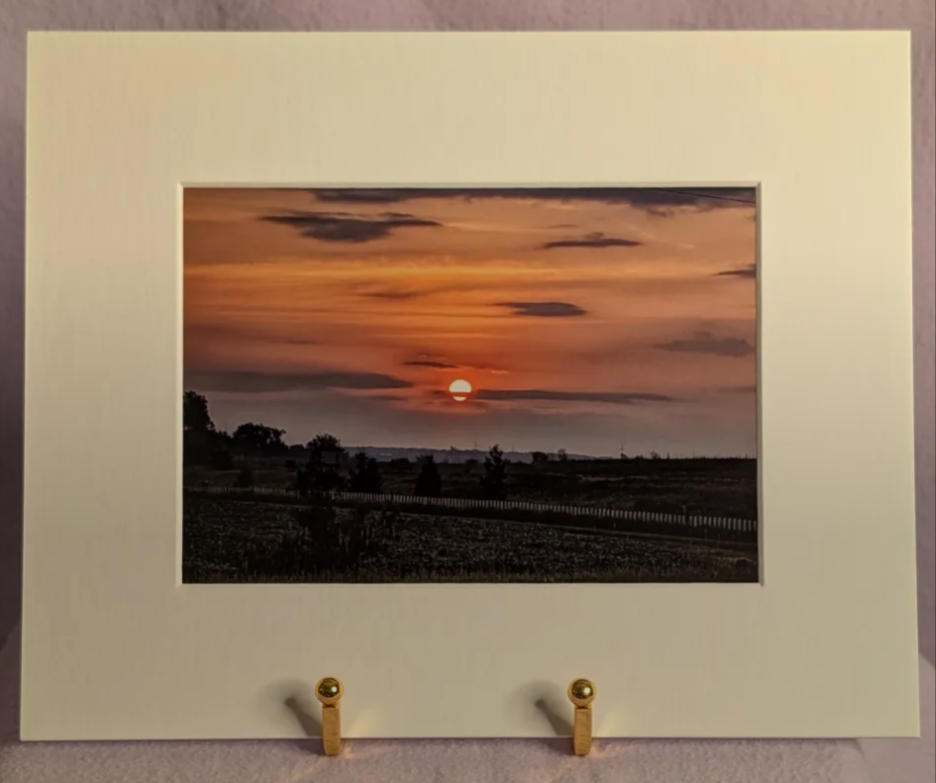 5 x 7" photograph in white gallery mat border