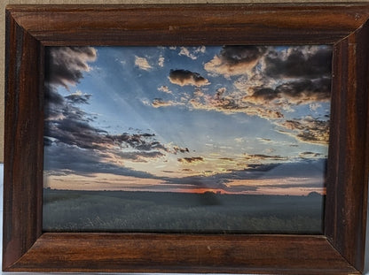 5 x 7 " framed photograph of stunning sunset