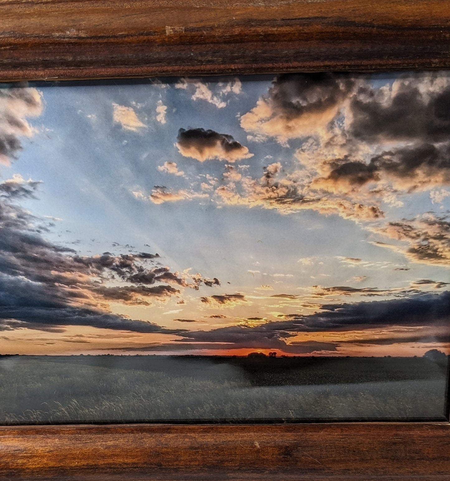 5 x 7 " framed photograph of stunning sunset