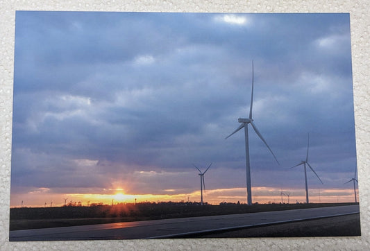 Wind turbine postcard