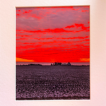 Landscape photograph red sky