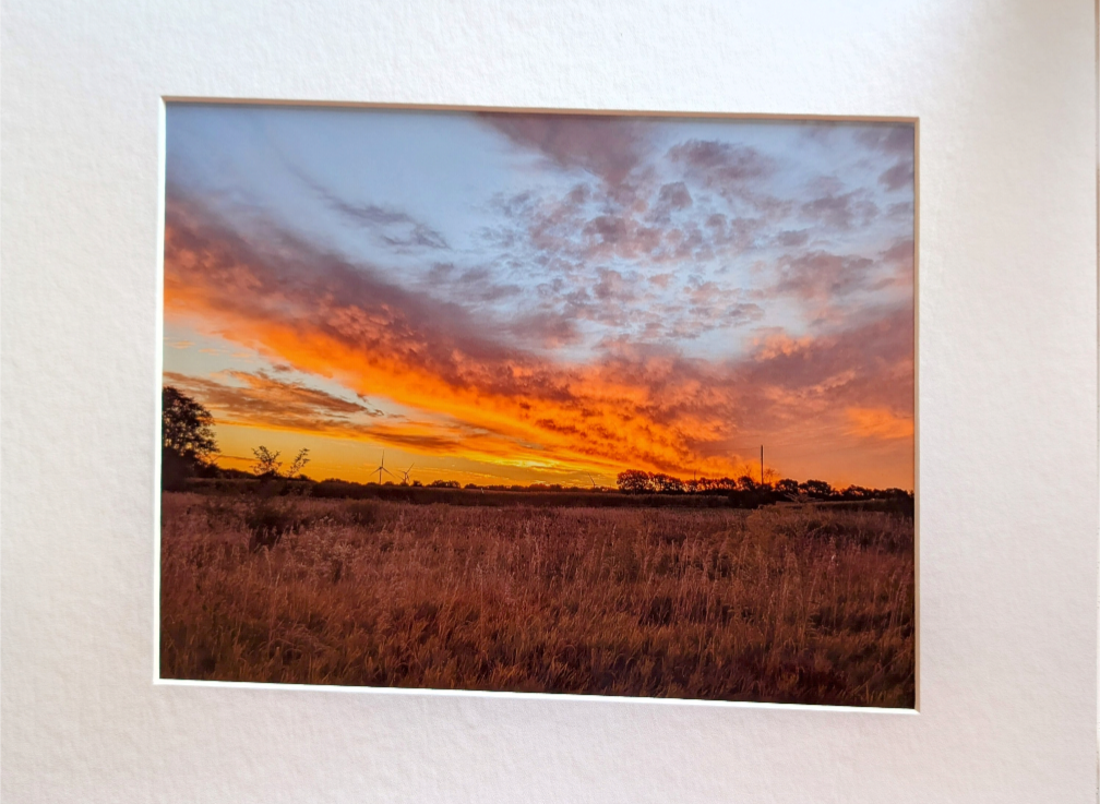 Landscape photograph colorful sunrise